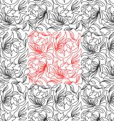 Tulip Garden 3 DIGITAL Longarm Quilting Pantograph Design by Deb Geissler