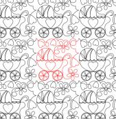Baby Carriage 2 DIGITAL Longarm Quilting Pantograph Design by Deb Geissler