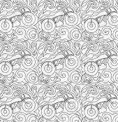 Blazing Bikes 3 DIGITAL Longarm Quilting Pantograph Design by Deb Geissler