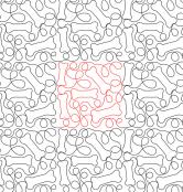 Dog Bones 1 DIGITAL Longarm Quilting Pantograph Design by Deb Geissler