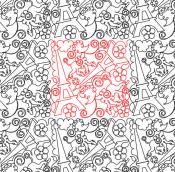 Paris and Poodles DIGITAL Longarm Quilting Pantograph Design by Deb Geissler