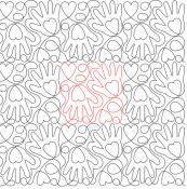 Hearts N Hands 2 DIGITAL Longarm Quilting Pantograph Design by Deb Geissler