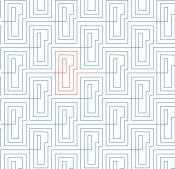 Geo Maze DIGITAL Longarm Quilting Pantograph Design by Melissa Kelley