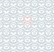 Lovey Love DIGITAL Longarm Quilting Pantograph Design by Melissa Kelley