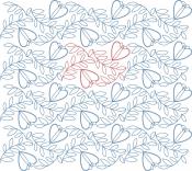 Moth Vines DIGITAL Longarm Quilting Pantograph Design by Melissa Kelley