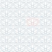 Pressed Flowers DIGITAL Longarm Quilting Pantograph Design by Melissa Kelley