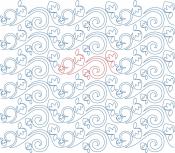 Strawberry Cream DIGITAL Longarm Quilting Pantograph Design by Melissa Kelley