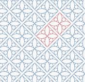 Petal Tiles DIGITAL Longarm Quilting Pantograph Design by Melissa Kelley