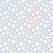 Squared Bubbles DIGITAL Longarm Quilting Pantograph Design by Melissa Kelley