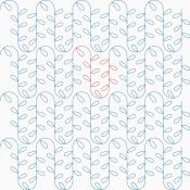 Curvy Leaf Path DIGITAL Longarm Quilting Pantograph Design by Melissa Kelley