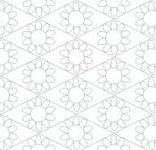 Argyle Flowers DIGITAL Longarm Quilting Pantograph Design by Melissa Kelley