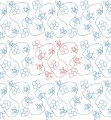 Bees and Flowers DIGITAL Longarm Quilting Pantograph Design by Melissa Kelley