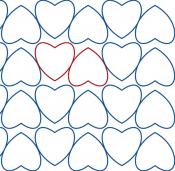 Bountiful Hearts DIGITAL Longarm Quilting Pantograph Design by Melissa Kelley