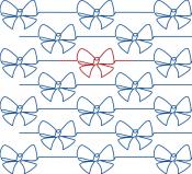 Bows DIGITAL Longarm Quilting Pantograph Design by Melissa Kelley