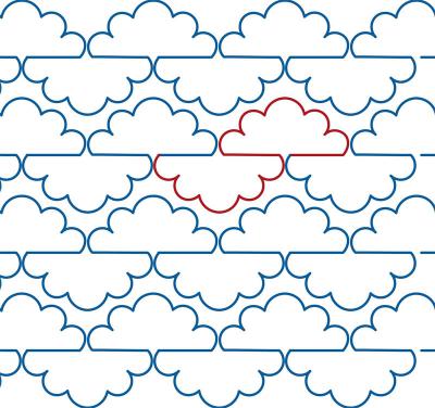 Cloud Run DIGITAL Longarm Quilting Pantograph Design by Melissa Kelley