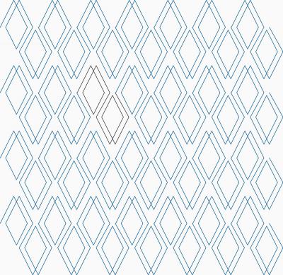 Diamond Text DIGITAL Longarm Quilting Pantograph Design by Melissa Kelley