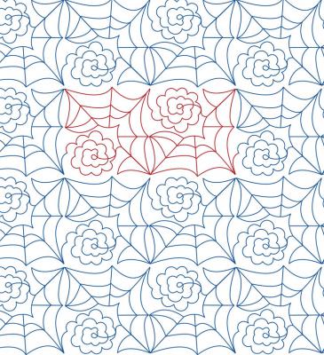 Flower Webs DIGITAL Longarm Quilting Pantograph Design by Melissa Kelley