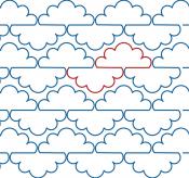 Cloud Run DIGITAL Longarm Quilting Pantograph Design by Melissa Kelley