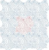 Curvy Coil DIGITAL Longarm Quilting Pantograph Design by Melissa Kelley