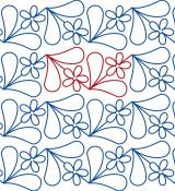 Daisy Branch DIGITAL Longarm Quilting Pantograph Design by Melissa Kelley