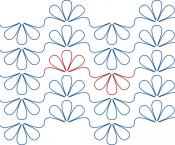 Daisy Rows DIGITAL Longarm Quilting Pantograph Design by Melissa Kelley