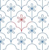 Dandy Cloud DIGITAL Longarm Quilting Pantograph Design by Melissa Kelley