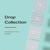 Drop Collection DIGITAL Longarm Quilting Pantograph Design by Melissa Kelley