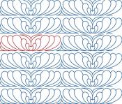 Feather Plume DIGITAL Longarm Quilting Pantograph Design by Melissa Kelley