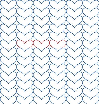 Heart Globz DIGITAL Longarm Quilting Pantograph Design by Melissa Kelley
