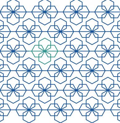 Hexi Flower DIGITAL Longarm Quilting Pantograph Design by Melissa Kelley