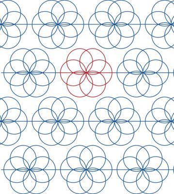 Kaleidoscope DIGITAL Longarm Quilting Pantograph Design by Melissa Kelley