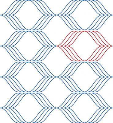 Lace Link DIGITAL Longarm Quilting Pantograph Design by Melissa Kelley