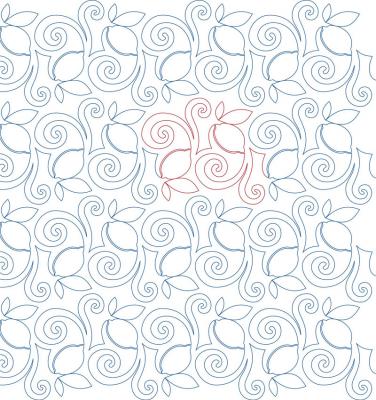 Lemon Swirl DIGITAL Longarm Quilting Pantograph Design by Melissa Kelley