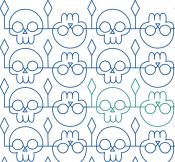 Graveyard Skulls DIGITAL Longarm Quilting Pantograph Design by Melissa Kelley