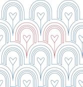 Heart Cloud DIGITAL Longarm Quilting Pantograph Design by Melissa Kelley 1