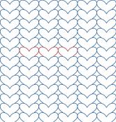 Heart Globz DIGITAL Longarm Quilting Pantograph Design by Melissa Kelley