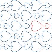 Heart Strings DIGITAL Longarm Quilting Pantograph Design by Melissa Kelley