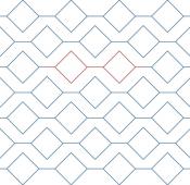 Just Diamonds DIGITAL Longarm Quilting Pantograph Design by Melissa Kelley