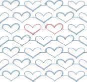 Just Hearts DIGITAL Longarm Quilting Pantograph Design by Melissa Kelley