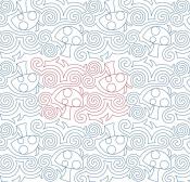 Mushroom Valley DIGITAL Longarm Quilting Pantograph Design by Melissa Kelley