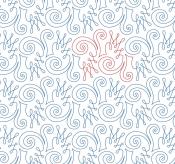 Noodle Doodle DIGITAL Longarm Quilting Pantograph Design by Melissa Kelley