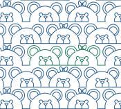 Peekaboo Teddy DIGITAL Longarm Quilting Pantograph Design by Melissa Kelley