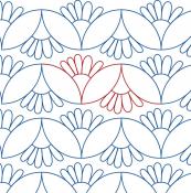Peeking Petals DIGITAL Longarm Quilting Pantograph Design by Melissa Kelley