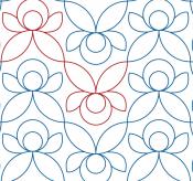 Poppy DIGITAL Longarm Quilting Pantograph Design by Melissa Kelley