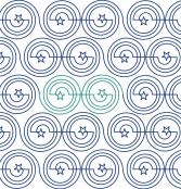 Roller Star DIGITAL Longarm Quilting Pantograph Design by Melissa Kelley