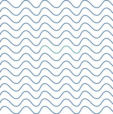 Wavy Lines DIGITAL Longarm Quilting Pantograph Design by Melissa Kelley