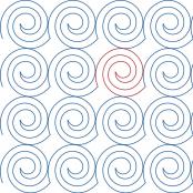 Snail Shells DIGITAL Longarm Quilting Pantograph Design by Melissa Kelley