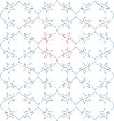 Star Fabric DIGITAL Longarm Quilting Pantograph Design by Melissa Kelley