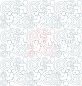 Swirly Hearts DIGITAL Longarm Quilting Pantograph Design by Melissa Kelley