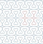 Tubular Hearts DIGITAL Longarm Quilting Pantograph Design by Melissa Kelley